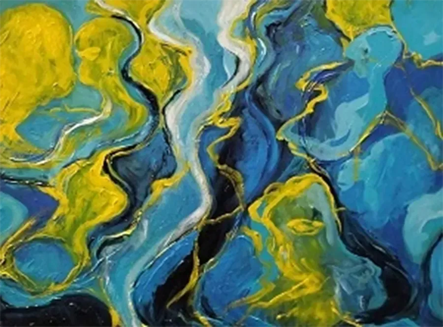 Yellow and blue